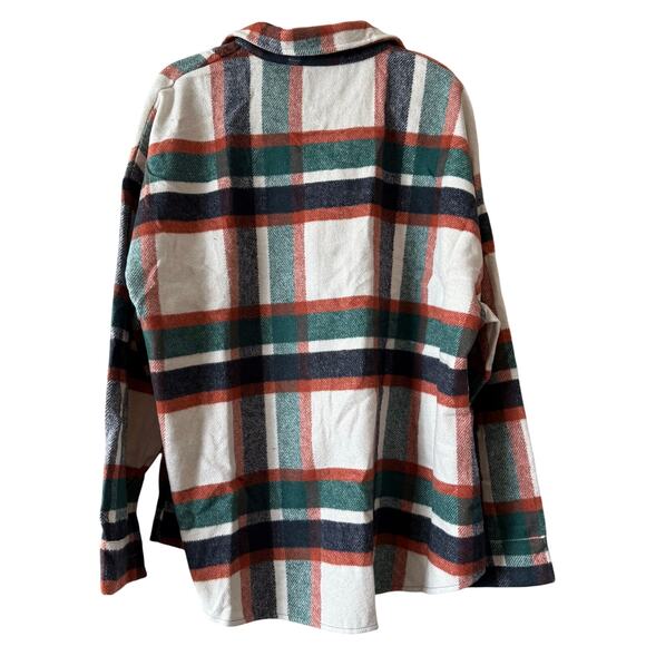 NWT Fantaslook Heavy Plaid Flannel Shacket Shirt Jacket XXL - Picture 3 of 3